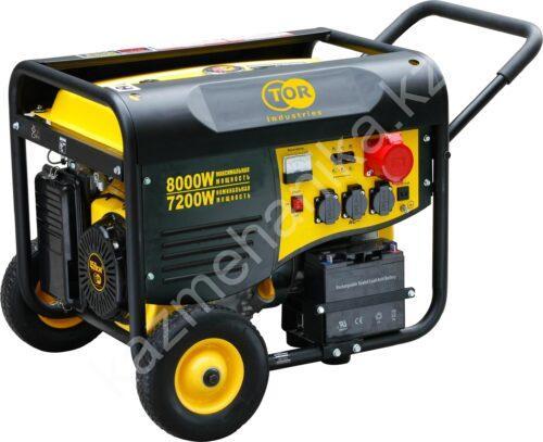 Генератор бензиновый TOR TR8500EW 7,5кВт 220В 25л
с кнопкой запуска и колесами 1 Генератор бензиновый TOR TR8500EW 7,5кВт 220В 25л с кнопкой запуска и колесами