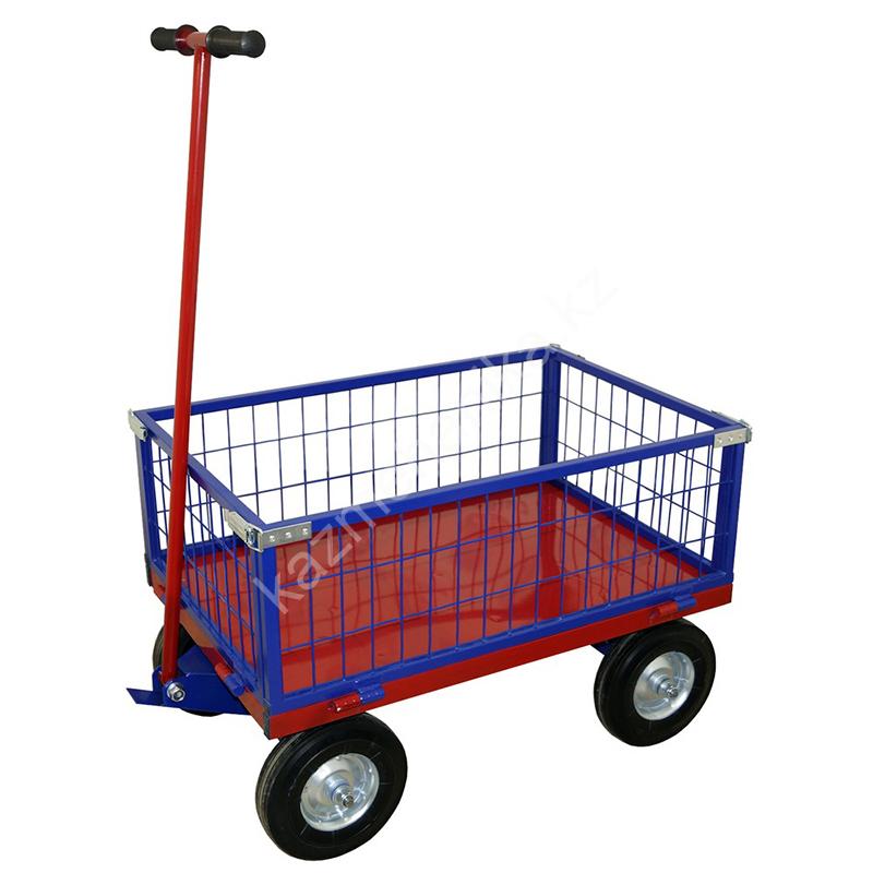 Тележка с поворотной осью ТПОБ 5 С (г/п 600 кг, 1200x700 мм, колеса литые чугун.обод 250 мм) 65 0536 a