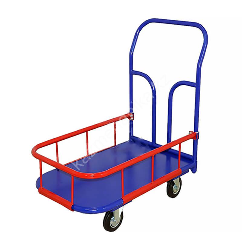 Тележка платформенная с бортиком 150 мм ТПБ 2 (г/п 550 кг, 900x600 мм, колеса черная резина 200 мм) 65 0772 a