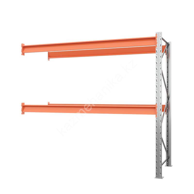 Секция приставная стеллажа металлического паллетного (2500х2700х1100 мм), 2 яруса 96 252711200P a