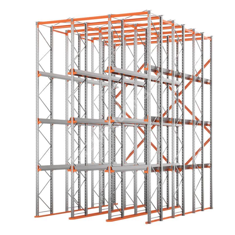 Стеллаж набивной паллетный (7000х4540х6000 мм), 3 линии, 4 яруса 96 70456034 a