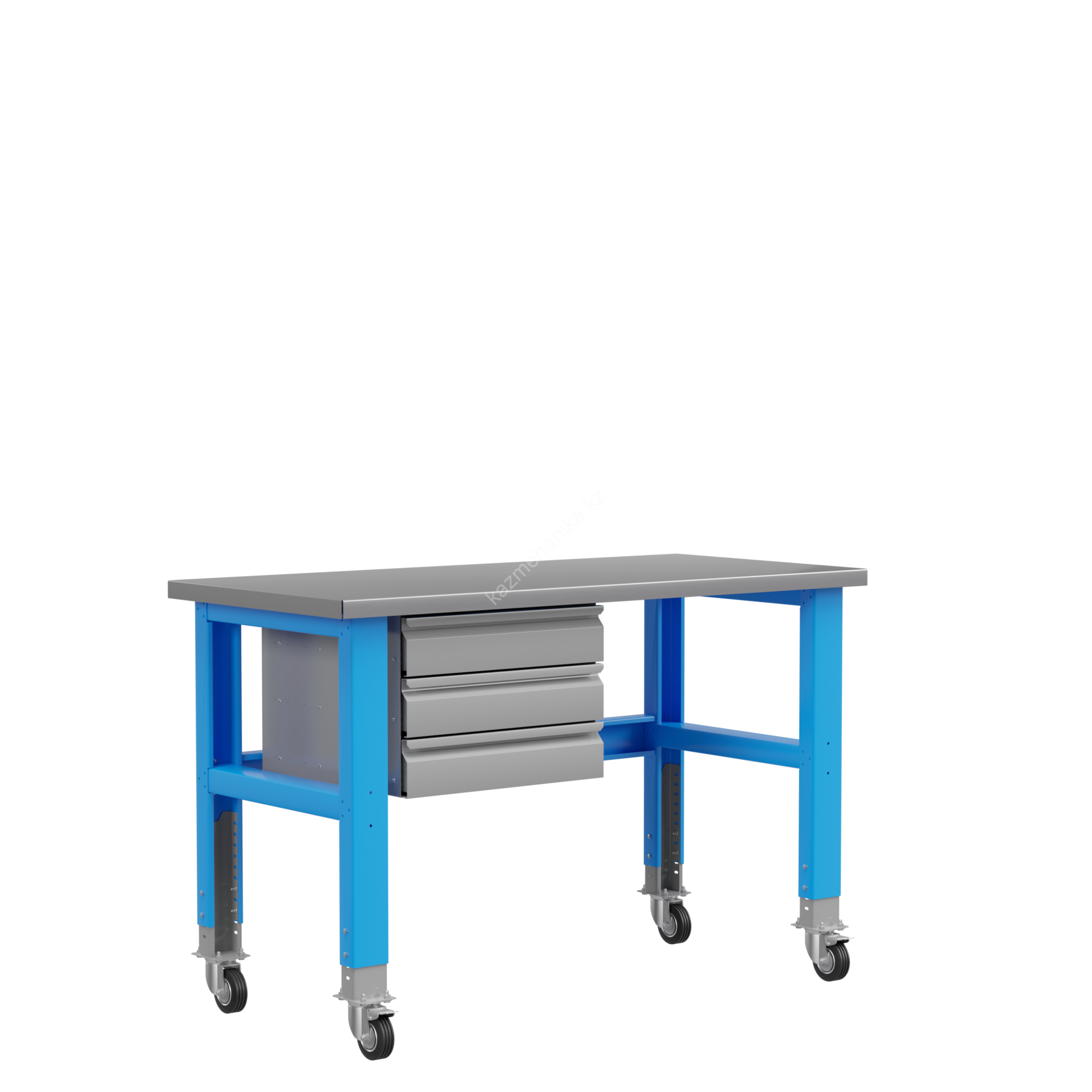 Стол металлический промышленный PLC 15.3-М Stol metallicheskiy promyshlennyy 1500 mm PRF CMP modul s 3 yashchikami na kolesakh