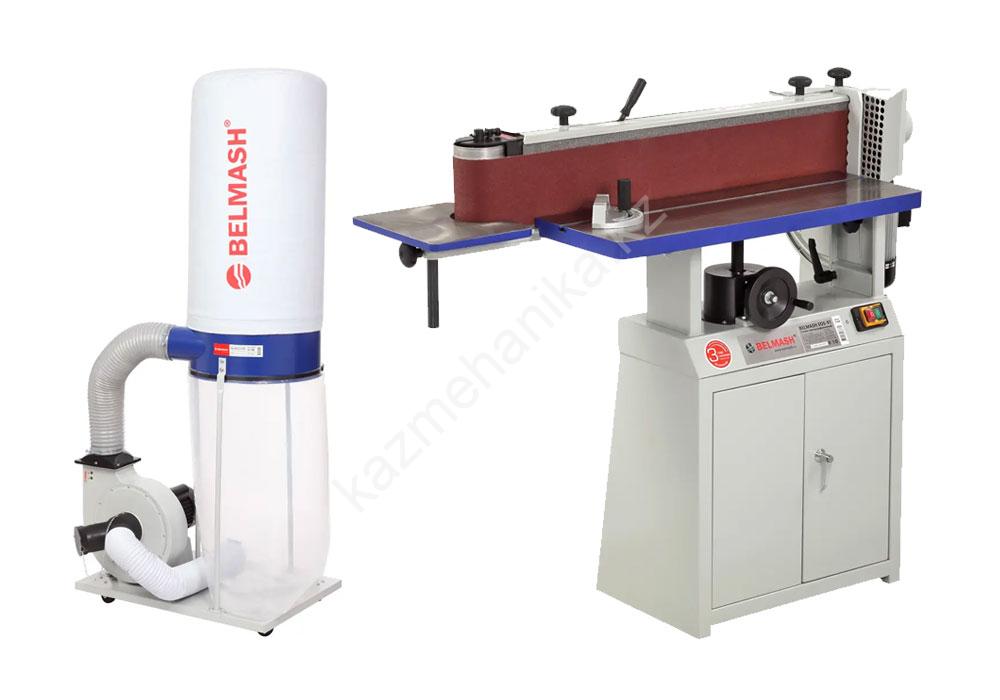 Комплект: станок кантошлифовальный, вытяжная установка BELMASH EOS-91/380 + BELMASH DC2500/380 Фотография: Комплект: станок кантошлифовальный, вытяжная установка BELMASH EOS-91/380 + BELMASH DC2500/380