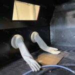 Перчатки резиновые для пескоструйных камер КСО, Тип 2 купить в Казахстане