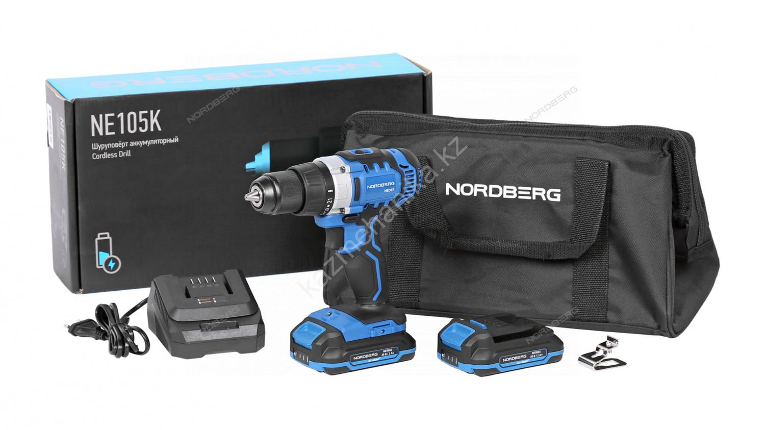 Шуруповерт аккумуляторный макс диам. сверла 10мм, 12В, 30Нм с акк. и зар. уст-вом NORDBERG NE103K Фотография: Шуруповерт аккумуляторный макс диам. сверла 10мм, 12В, 30Нм с акк. и зар. уст-вом NORDBERG NE103K