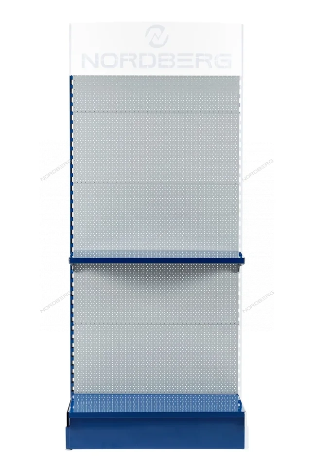 Стеллаж прямой - перфорированный 2300x500x950 без фриза, без замыкающей стойки Фотография: Стеллаж прямой — перфорированный 2300x500x950 без фриза, без замыкающей стойки