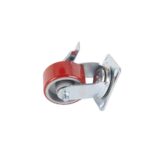 Колесо большегрузное поворотное SCpb 42 100 мм полиуретановое с тормозом (N)