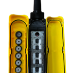 Пульт управления XAC-A6913Y для тали (6 кнопок, 2 скорости, ключ-марка, стоп, IP65, 380В)