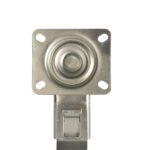 Колесо поворотное серая резина SCB 42 f 100 мм с тормозом